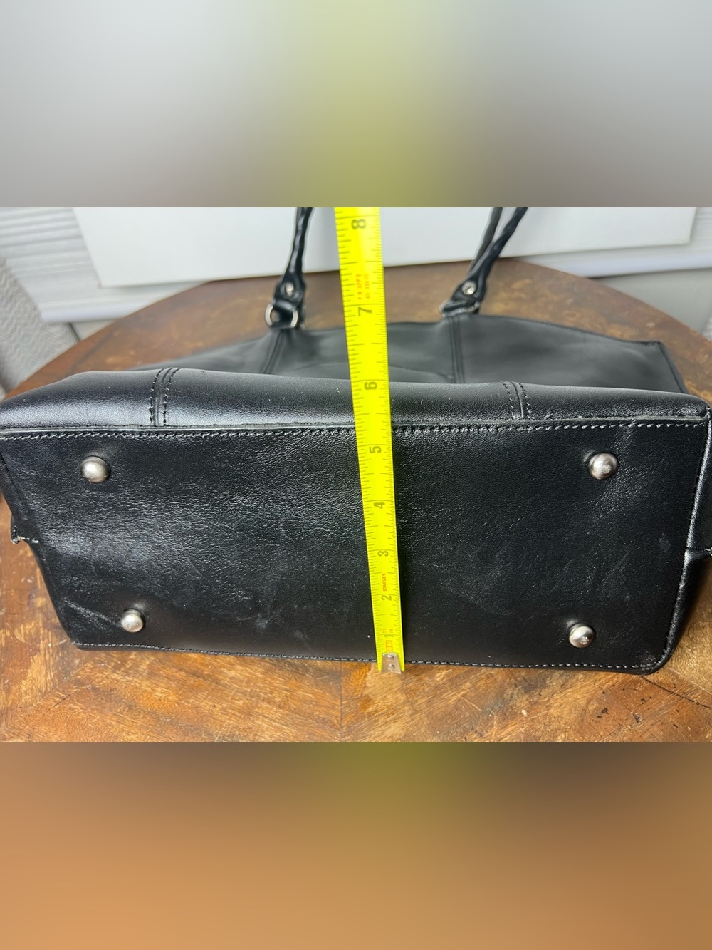 Patricia Nash Michel Dome Black Leather Shoulder Tote - Picture 14 of 15